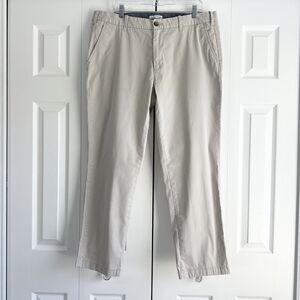 Nautica Pants Mens Size 38/30 Beige Khaki Chino Deck Classic Slim Fit Stretch